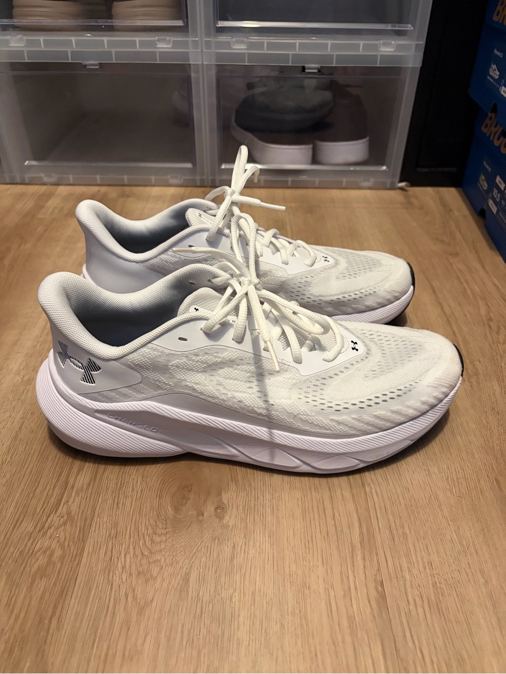 Under Armour All-White Men's Charged Running Shoes